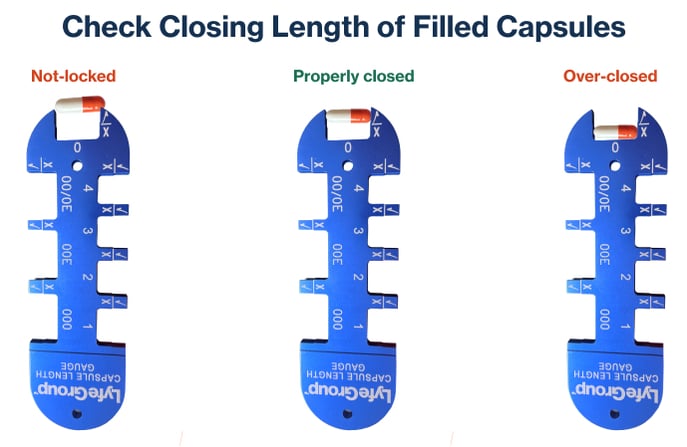 Check Closing Length of Filled Capsules