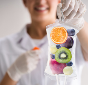 Capsule with healthy fruits inside