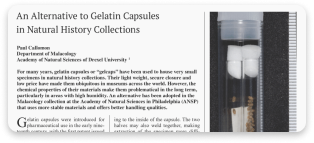 The first patented use of gelatin for capsule making
